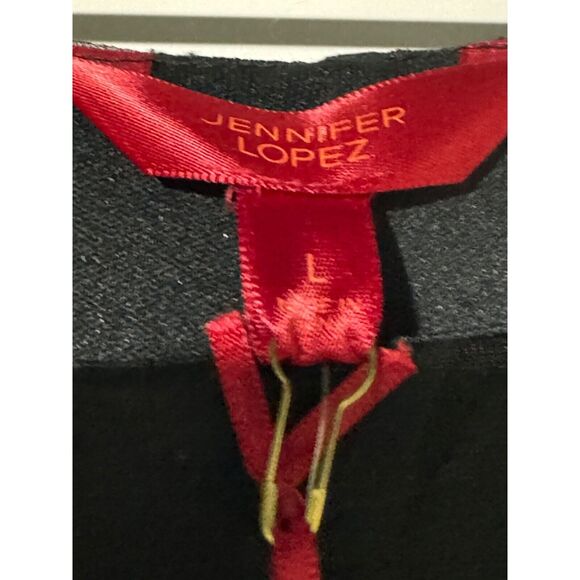 Jennifer Lopez · Large · Asymmetrical Burnout Dress · Lined Jersey Mineral Black - Picture 8 of 13